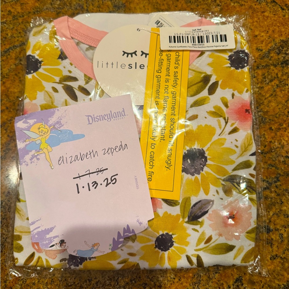 Little Sleepies Autumn Sunflower long sleeve set - Picture 1 of 1